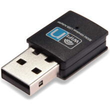 Ultracompacte USB-netwerkkaart, 300 Mbps draadloze snelheid voor naadloos streamen, plug-and-play voor directe Windows 10-connectiviteit.