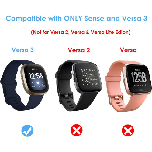 High Transparency Screen Protector Case Compatible Fitbit Sense Versa 3, Scratch-Proof Full Cover Protective Cases, Easy Install Remove for Stylish Pr 1