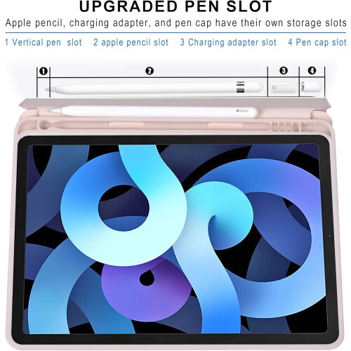 Ρυθμιζόμενη βάση γωνίας για iPad Air 4ης γενιάς 10.9 (2020), θήκη μολυβιού που εξασφαλίζει 2