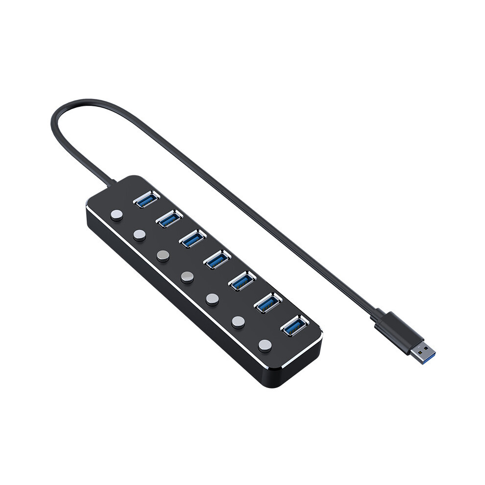High-Speed Data Transfer 7-Port Usb 3.0 Hub, Multiport Usb Hub Splitter With Fast Data Transmission Up To 5Gbps For Laptop Pc, Macbook, Surface Pro An 9176269818289