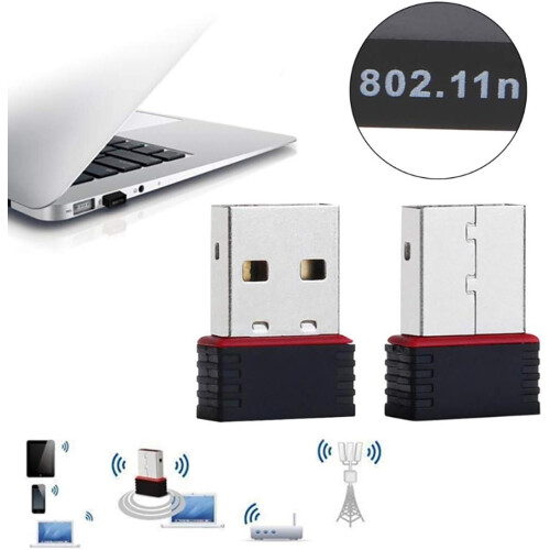 Μίνι USB WiFi Adapter, προσαρμογέας ασύρματης κάρτας δικτύου IEEE802.11n150Mbps για υπολογιστή, 2