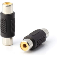 Rca Female Adapter, Gold-Plated Connector, Push-On Installation, Female To Female Couplers For Seamless Audio Video Cable Extension