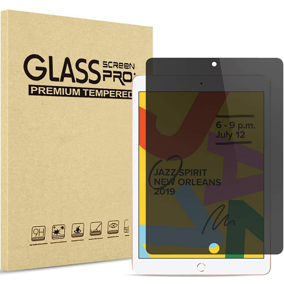 Anti-Spy Tempered Glass For Ipad 10.2 Inch, Seamless Compatibility, Reduction, Real Touch Sensitivity, No Residue Removal Blue/Light 9176269924331