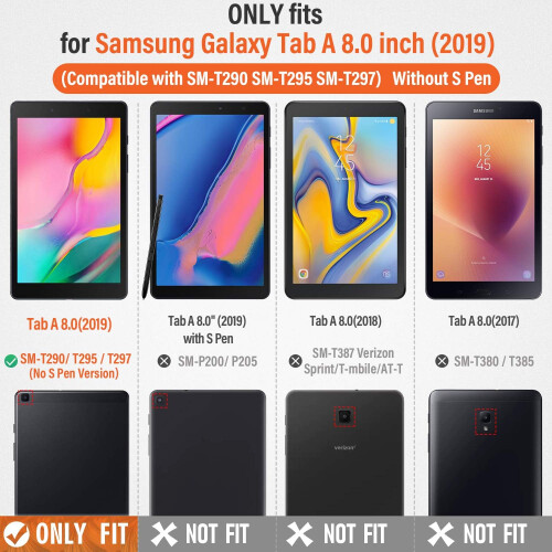 Ανθεκτική προστατευτική θήκη για Samsung Galaxy Tab A8.0" 2019, ανθεκτική στις κραδασμούς 1