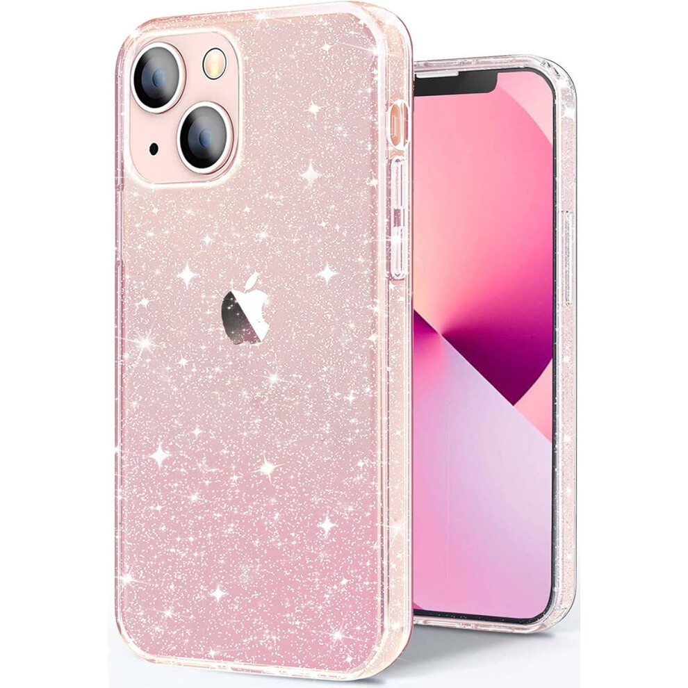 Elegant Glitter Case, Shockproof Protective Bumper For Women's Iphones, Clear Sparkling, Anti-Slip, Anti-Yellowing, Crystal Glitter, Slim Design, Rais 9012494679373