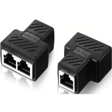 RJ45 Ethernet-splitter, combineert 2 kabels naar 1 voor stabielere transmissie en veiliger netwerkgebruik met anti-interferentiebeveiliging en vaste