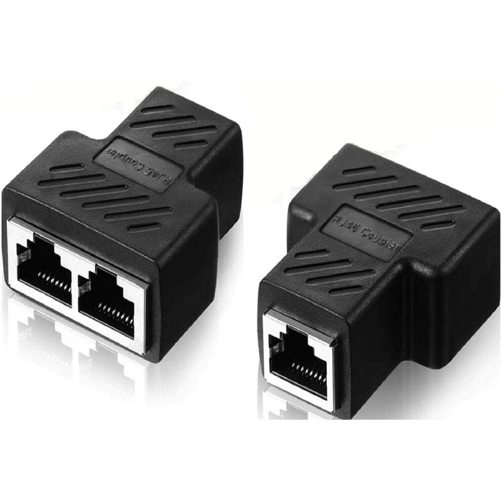 Rj45 Ethernet Splitter, Combine 2 Cables To 1 & Transmission More Stable, Safe Network Usage With Anti-Interference Protection And Fixed Rj45 Interfac 9176269923150
