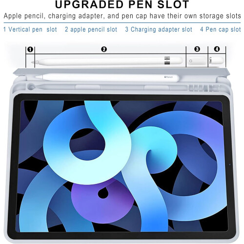 Ρυθμιζόμενη βάση γωνίας για iPad Air 4ης γενιάς 10.9 (2020), θήκη μολυβιού που εξασφαλίζει 2
