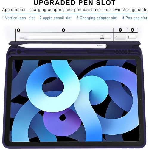 Ρυθμιζόμενη βάση γωνίας για iPad Air 4ης γενιάς 10.9 (2020), θήκη μολυβιού που εξασφαλίζει 1