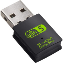 Mini WiFi-dongle voor naadloze integratie, USB WiFi-adapter met selecteerbare dubbele frequentie en drivervrije netwerkkaart voor pc, laptop en