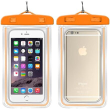Secure Lightweight Design, Clear Window for Pictures - Your Waterproof Guardian (Orange)