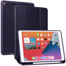 Beschermende hoes voor iPad, slanke TPU Smart Stand-hoes met wake- en sleepfunctie voor 10,2-inch modellen, zachte siliconen achterkant.