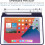 Capa protetora completa para iPad, capa fina de TPU com suporte inteligente e função Wake/Sleep para modelos de 10,2 polegadas, parte traseira em 3