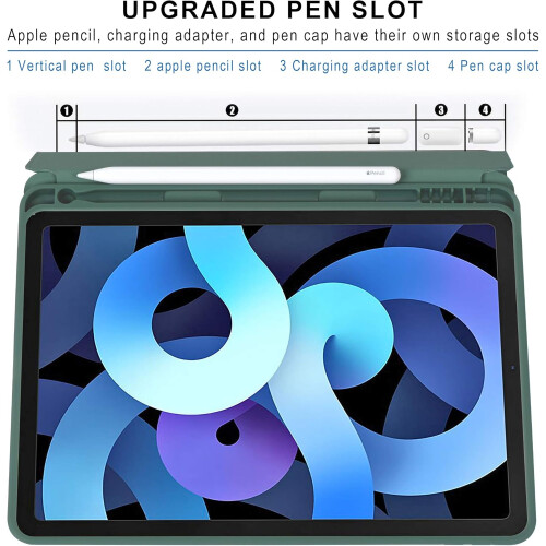 Ρυθμιζόμενη βάση γωνίας για iPad Air 4ης γενιάς 10.9 (2020), θήκη μολυβιού που εξασφαλίζει 1