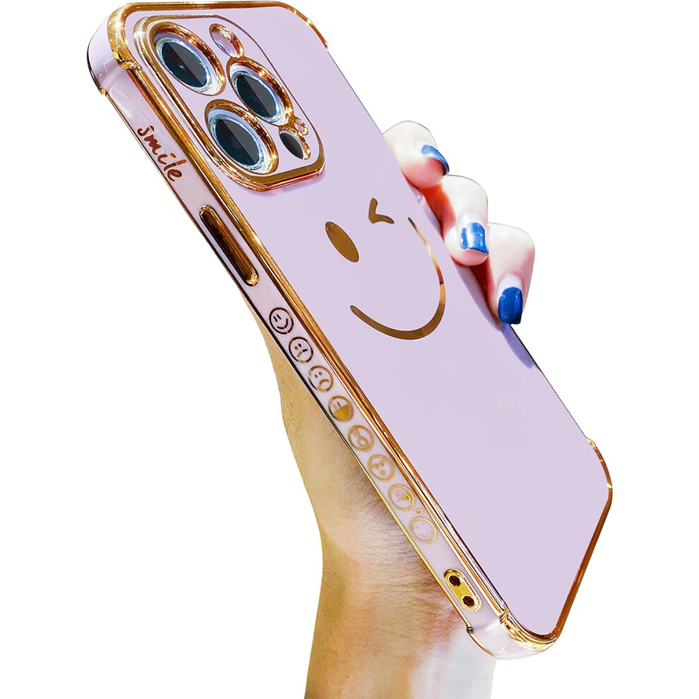 Smiling Guardian: Ultra-Thin, Compatible With Iphone 13 Pro Max, Full Camera Protection, Shockproof Glossy Tpu Reinforced Corners Bumper, Precisely Al 9176269817954