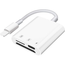 Apple MFi-gecertificeerde Lightning-naar-SD-kaartlezer voor camera's, supersnelle gegevensoverdracht voor iPhone en iPad, plug-and-play.