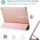Capa protetora para iPad de 10,2 polegadas, com parte traseira em policarbonato fosco translúcido, compatível com Smart Cover e função de 4