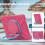Capa híbrida de silicone à prova de choque para iPad de 10,2 polegadas (9ª/8ª/7ª geração), rosa-azulada, suporte giratório 360, proteção 5