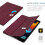 Capa protetora para iPad de 10,2 polegadas, com parte traseira em policarbonato fosco translúcido, compatível com Smart Cover e função de 6