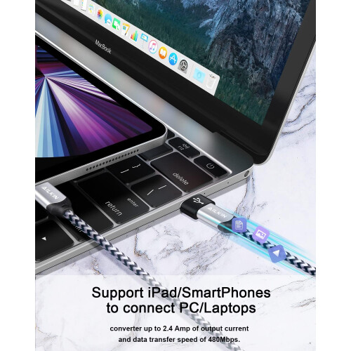 Nem enhedsforbindelse, brugervenlig og sikker USB A til USB Type C-adapter, designet til problemfri integration og sikker opladning 2