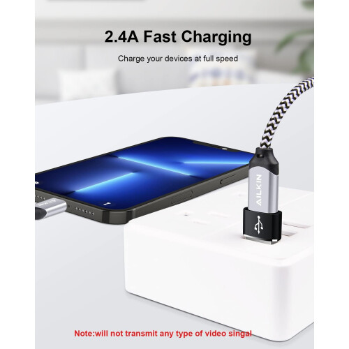 Nem enhedsforbindelse, brugervenlig og sikker USB A til USB Type C-adapter, designet til problemfri integration og sikker opladning 1