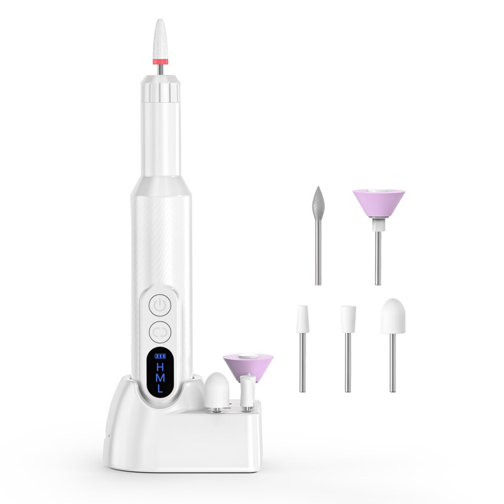 Cordless Rechargeable Nail Drill with Bits, Electric Nail File for Manicure Pedicure Home Salon