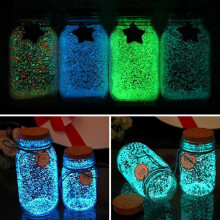Walbest Glow-in-the-Dark Gravel, Aquarium Sand for Fish Tank & Fairy Garden Decor, Yellow