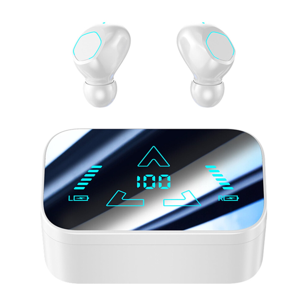 Wmkox8yii Mini Wireless Bluetooth 5.3 Earbuds With Led Display, Ipx4 Waterproof, Hifi Noise Reduction, Low Latency, Hd Call, Compatible With Office 9773935910898