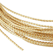 Fil de laiton texturé de calibre 20 (20 pieds), 0,8 mm d'épaisseur, résistant au ternissement, pour la fabrication de bijoux et de bagues.