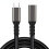 USB3.2Type-C -jatkokaapeli USB-C PD100W uros-naaras 1M 1m 1