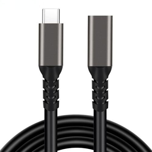 USB3.2Type-C -jatkokaapeli USB-C PD100W uros-naaras 1M 1m