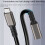 USB3.2Type-C -jatkokaapeli USB-C PD100W uros-naaras 1M 1m 4