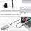 USB3.2Type-C -jatkokaapeli USB-C PD100W uros-naaras 1M 1m 6