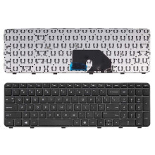 Novo teclado para notebook com moldura para HP Pavilion dv6-6135dx, dv6-6140us, dv6-6148nr e outros, layout americano, preto.