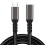 USB3.2Type-C -jatkokaapeli USB-C PD100W uros-naaras 1M 1m 5