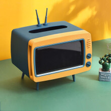 Roztomilý retro obal na TV vreckovky Miayilima s držiakom na telefón, kompatibilný so všetkými smartfónmi, multifunkčná dekorácia na stôl