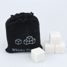 Kitchen Utensils & Gadgets on Clearance Whiskey Stones Gift Set of 4 Unique Chilling Stones with Velvet Pouch-Reusable
