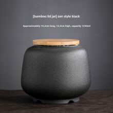 Opitý čaj Enjoy Black Pottery Tea Can Sealed Storage Tea Can Pu'er Black Tea Storage Tank Handmade Waterproof Malý čaj Can Darčeky
