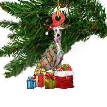 Pendentif décoratif d'intérieur Winysin en forme d'avion et de chien, en acrylique, étiquette décorative pour la maison et les fêtes