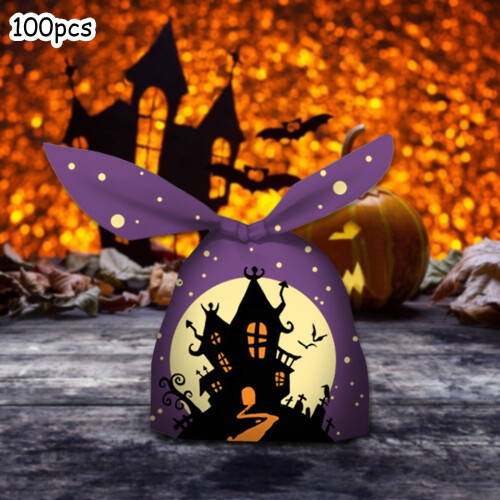 Halloween-dekoration2 stk. pose Græskar slikpose Snackpose Bagepose Cookiepose Gavepose