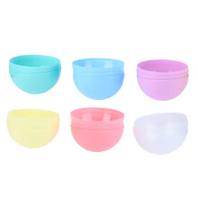Lot de 6 œufs de 10 cm, colorés, à glisser dans un panier, à offrir en cadeau ou à glisser dans un panier (couleurs aléatoires).