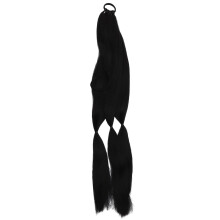 Peluca de coleta trenzada sintética elegante para mujer, pieza natural