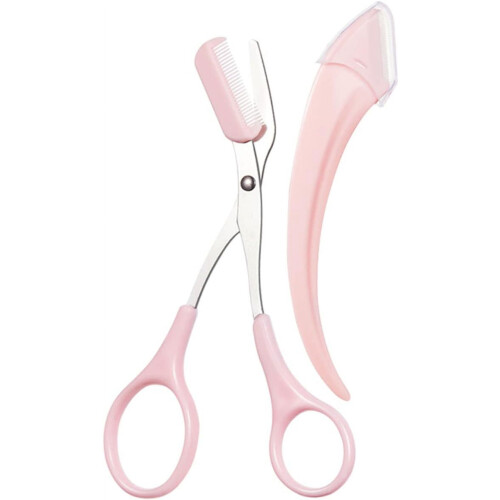Ψαλίδι Φρυδιών 3 Σετ Κόφτης Φρυδιών Cosmetic Pink Σετ Κόφτης Φρυδιών Κοιλιακών 2
