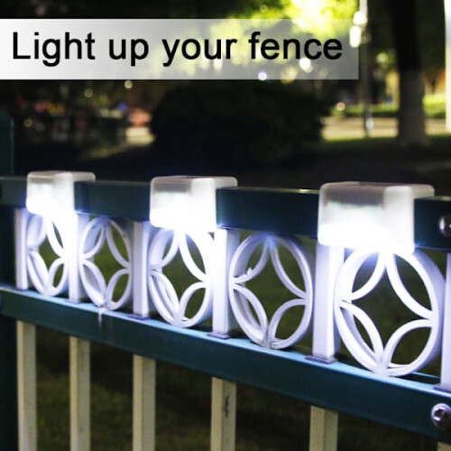 Solcelledrevne udendørs terrasselamper, 4-pak, hvide LED solcellelamper 2