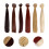 Kit com 6 mechas de cabelo sintético liso para confecção de perucas de boneca. 2