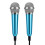 2 Handheld Studio Mics - High Quality Recording (Blue) 1