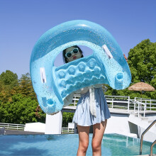 XTMPMY Outdoor Water Play Seat, Floating Row for Ultimate Relaxation at Water Park, Comfortable Recliner for Summer Fun, Durable PVC Inflatable
