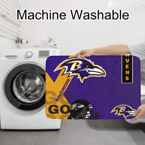 Ravens Team3 τεμάχια χαλιά μπάνιου σετ αντιολισθητικό χαλί μπάνιου 24x16 ίντσες 1