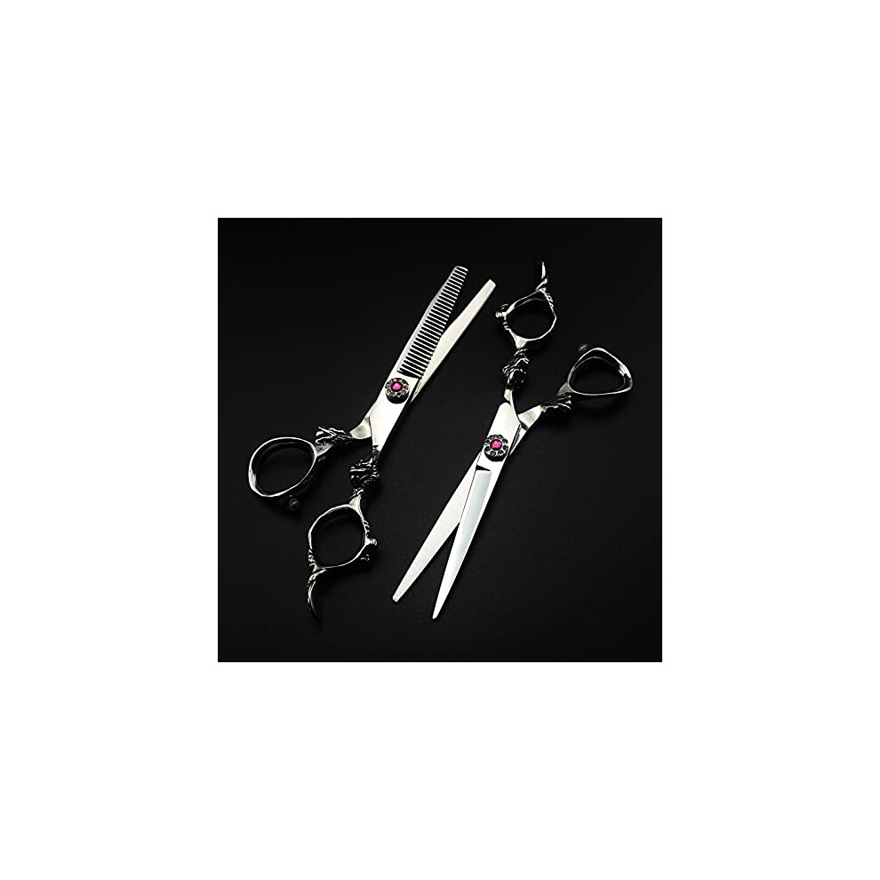 Hair Cutting Scissors Japan 440C 6 Inch Barber Shears with Sharp Blades and Ergonomic Handle
