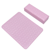 Pink Manicure Hand Rest Pillow PU Leather Nail Arm Rest Cushion Comfortable Medium Size for Salon